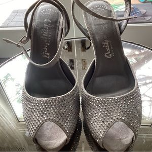 Jeffery Campbell silver studded heels